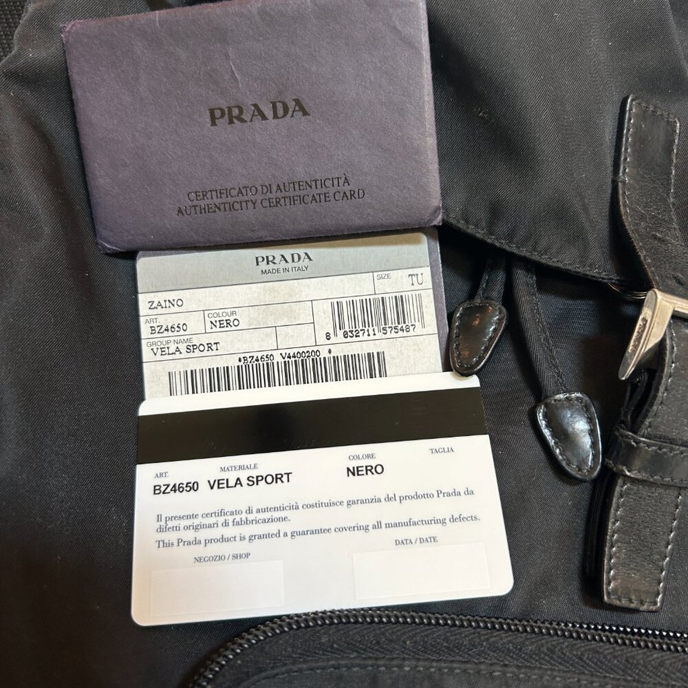 Prada Nylon Back Pack Pristine Condition + Authen… - image 3